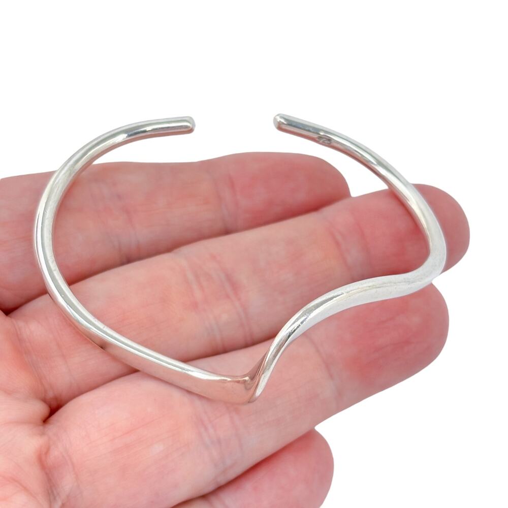 Vintage Sterling Silver 925 Twisted Wire Cuff Bracelet | 6.75"